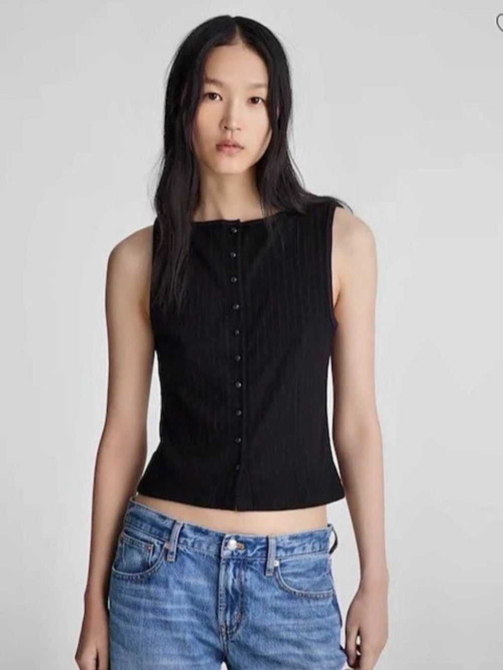 Madewell Ribbed Crewneck Shell Top - Picture 2 of 7